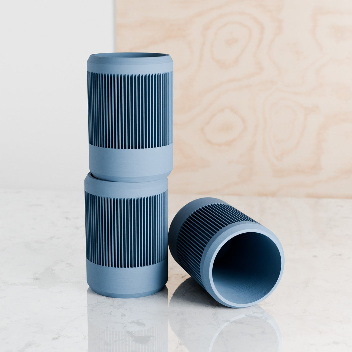 Ribbed Ceramic Pencil Cup