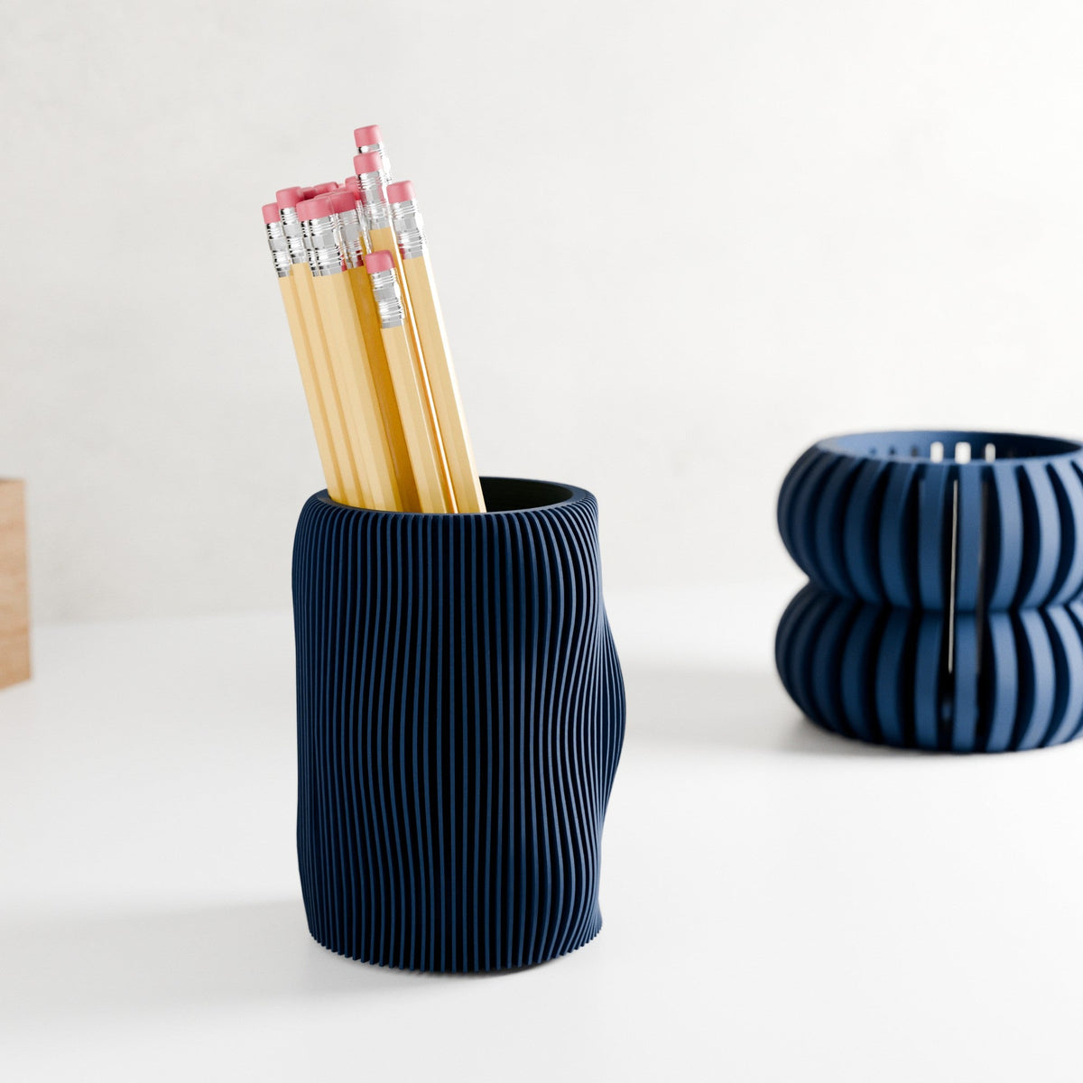 Wavy Ceramic Pencil Cup
