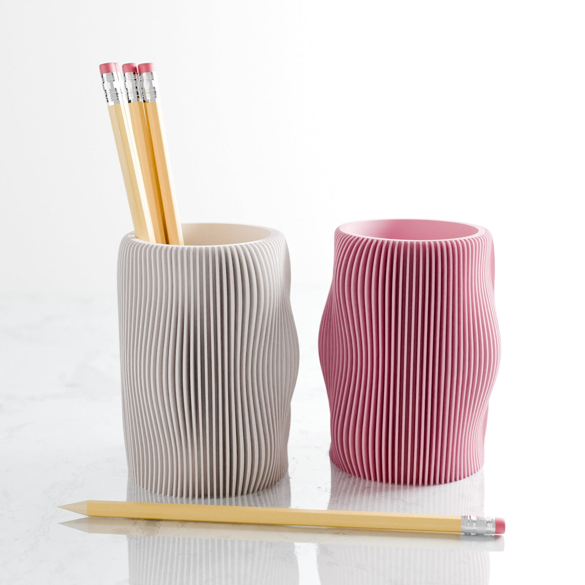 Wavy Ceramic Pencil Cup