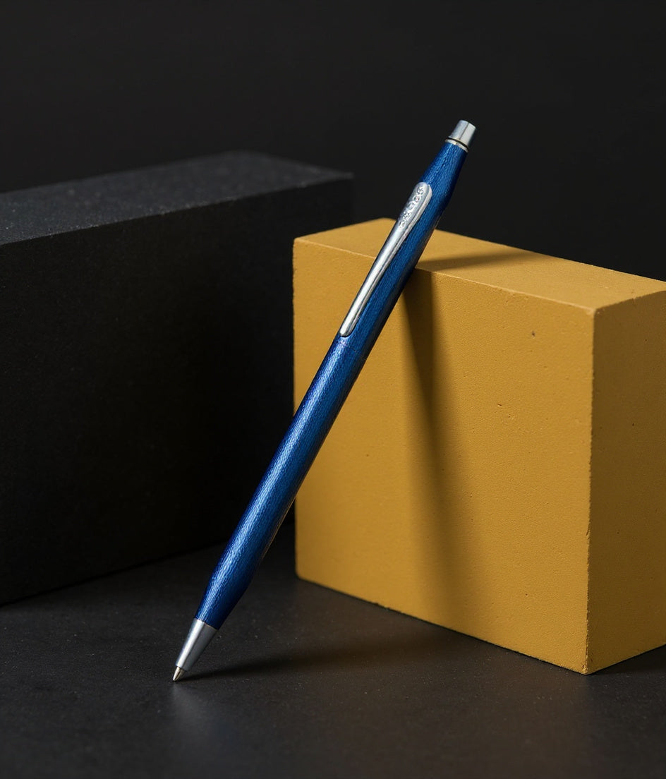 Classic Century® Translucent Cobalt Blue Engraved Diamond Pattern Ballpoint Pen