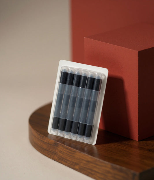 Fountain Pen Ink Cartridge - Blue/Black (6 per card)