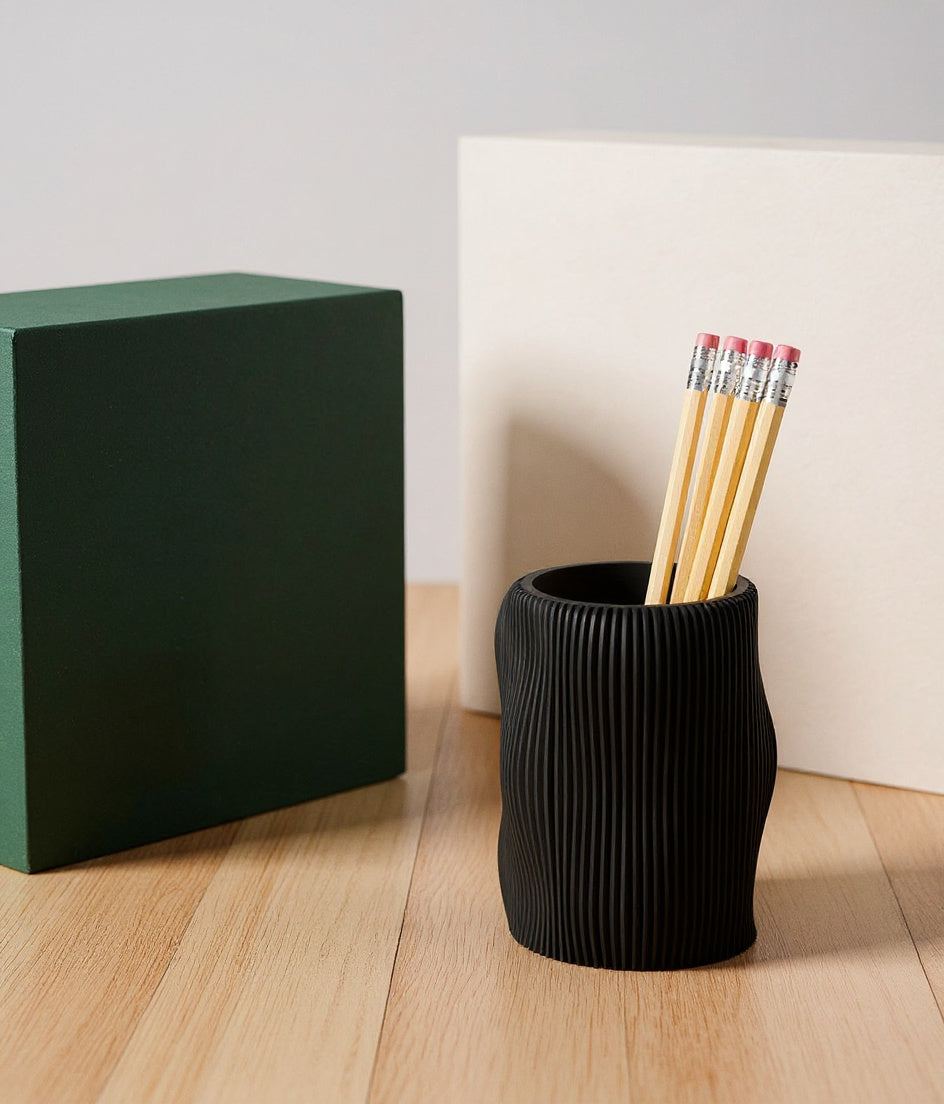 Wavy Ceramic Pencil Cup