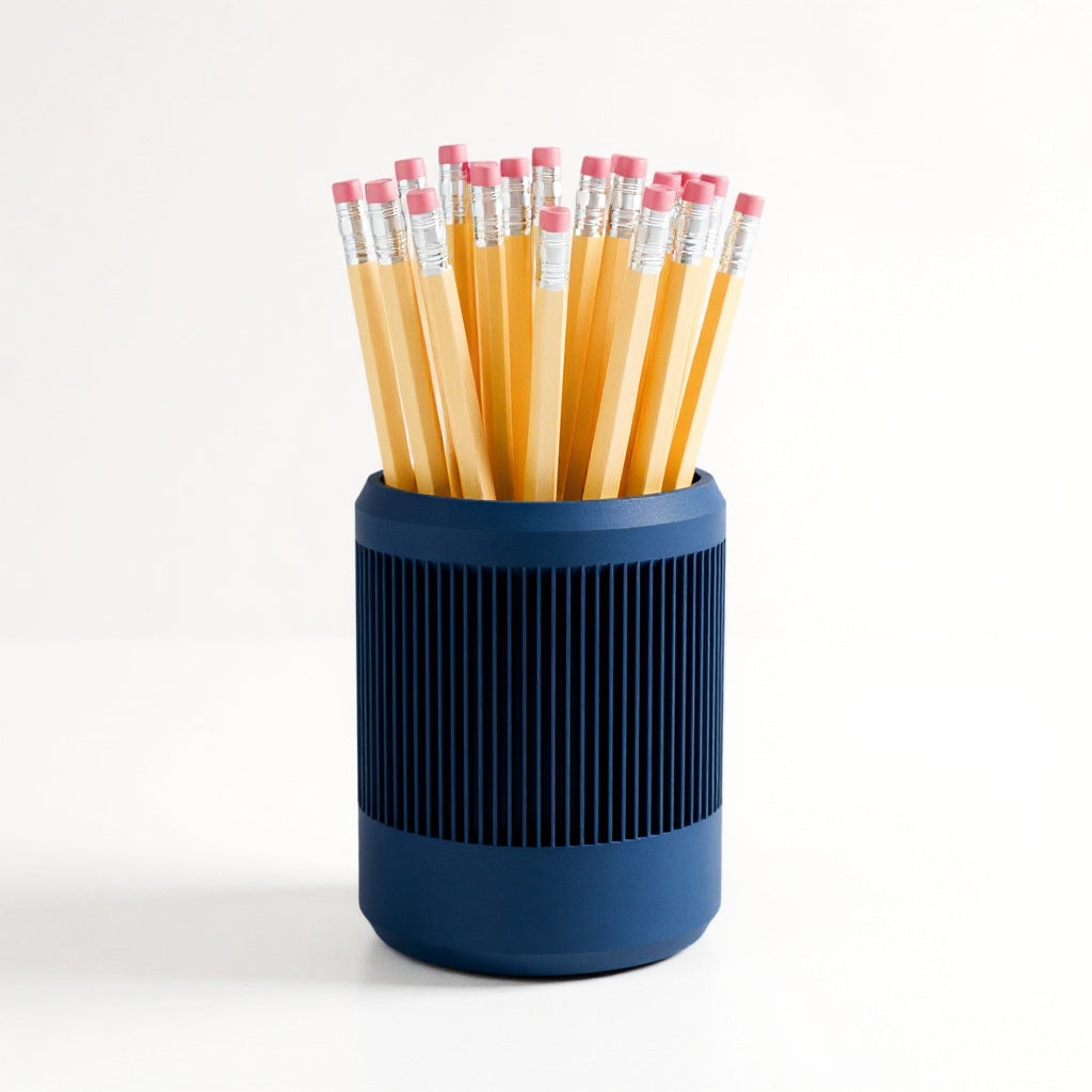Ribbed Ceramic Pencil Cup