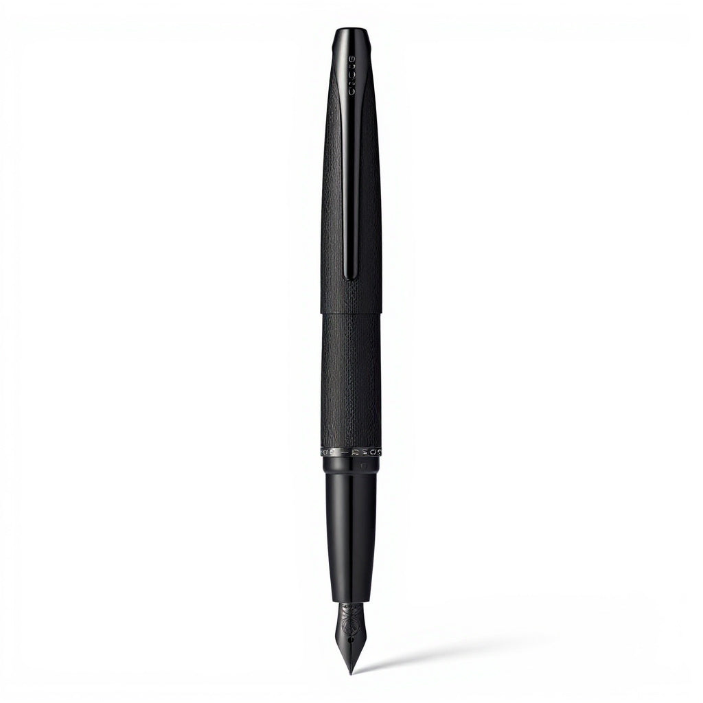 ATX® Brushed Black Stainless Steel Medium Nib Fountain Pen