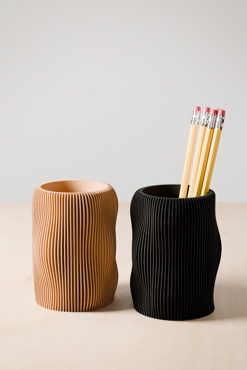 Wavy Ceramic Pencil Cup