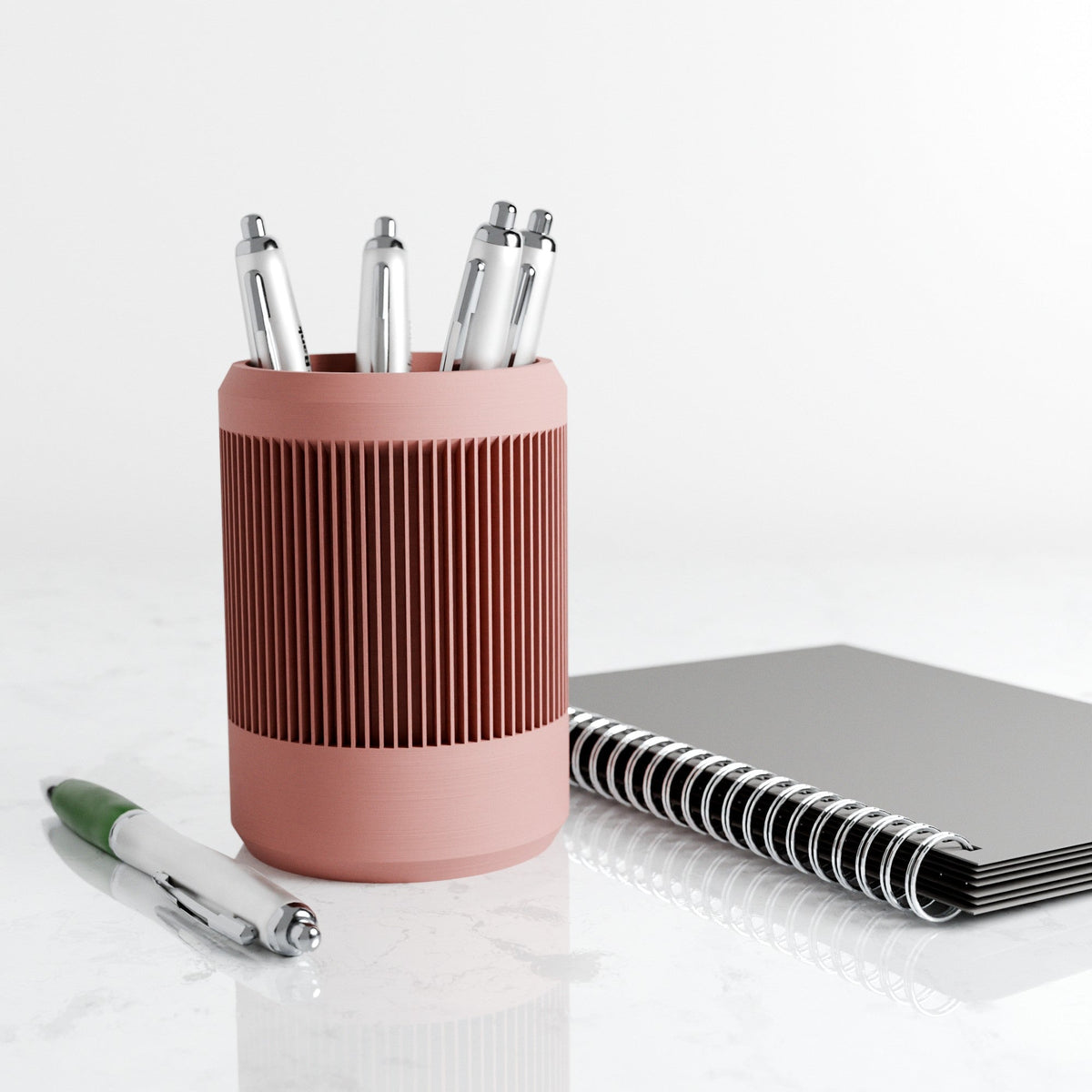 Ribbed Ceramic Pencil Cup