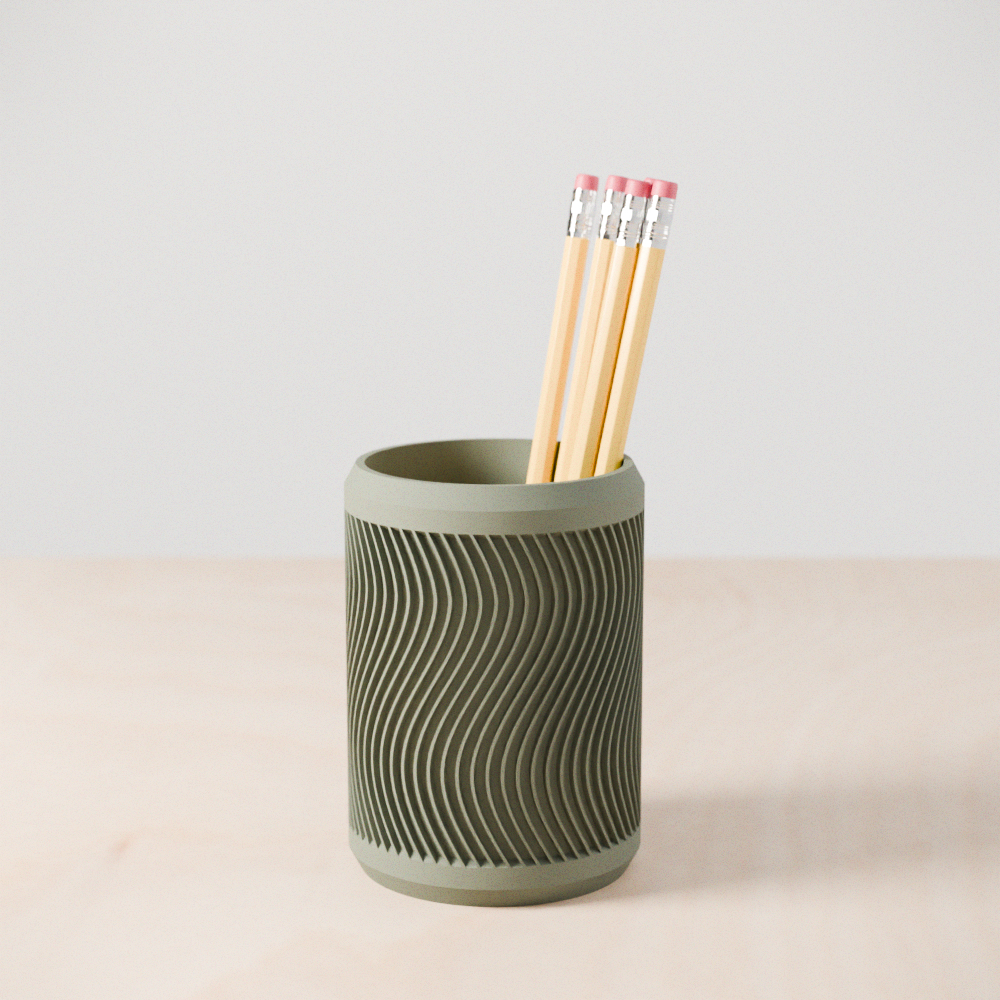 Tidal Ceramic Pencil Cup