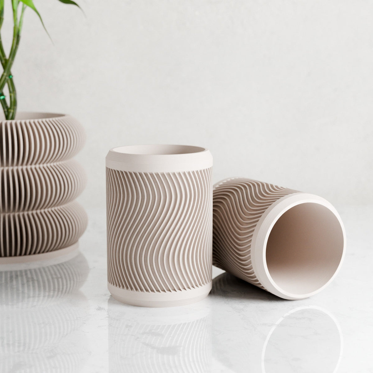 Tidal Ceramic Pencil Cup